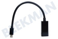 Universeel  Cable Mini Displayport a HDMI adaptador 20 cm adecuado para entre otros 0,2 metros, negro