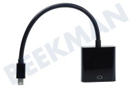 Universeel  Cable Mini Displayport a VGA Adaptador 20 cm adecuado para entre otros 0,2 metros, negro
