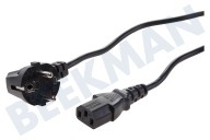 Easyfiks  Cable de red C13, 230 V, 10 Amp, 3x0.75mm2, 2,5 Meter adecuado para entre otros 2.5 Medidor 3x0.75mm2