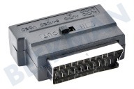 Universeel  Scart adaptador de enchufe macho - 3x RCA RCA hembra + S-VHS adecuado para entre otros Adaptador de enchufe