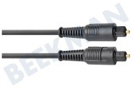 Easyfiks  Cable óptico Toslink Male - Toslink macho, 1,5 m adecuado para entre otros 1,5 metros, apantallado, Dorado