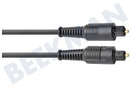 Easyfiks  Cable óptico Toslink Male - Toslink macho, 5,0 m adecuado para entre otros 5.0 Meter, apantallado, Dorado
