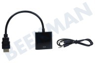 Easyfiks  Cable adaptador HDMI A macho - Adaptador VGA hembra adecuado para entre otros Cable adaptador de 0,2 metros