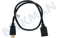 Universeel  Cable HDMI 1.4 adecuado para entre otros 0,5 metros, alta velocidad con Ethernet, chapado en oro HDMI A Macho - HDMI A Hembra adecuado para entre otros 0,5 metros, alta velocidad con Ethernet, chapado en oro