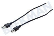 Easyfiks  Cable de conexión USB 2.0 A macho - USB 2.0 B Macho, 2.5 Meter adecuado para entre otros 2.5 Meter