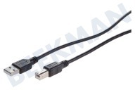 Easyfiks  Cable de conexión USB 2.0 A macho - USB 2.0 B Macho, 5.0 Meter adecuado para entre otros 5.0 Meter