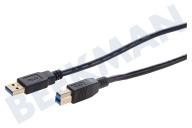 Easyfiks  Cable de conexión USB 3.0 A macho - USB 3.0 B Macho, 1.5 Meter adecuado para entre otros 1.5 metros