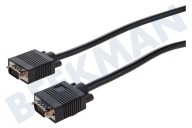 Universeel  Cable VGA macho - macho, 5.0 metros, Full HD, 15 polos adecuado para entre otros 5.0 metros, Full HD, 15 polos