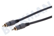 Easyfiks Digital coaxial  Cable RCA RCA macho - macho, 5,0 Meter adecuado para entre otros 5.0 Meter, apantallado, Dorado