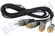 Universeel CCAP-4P3R-1.5M  Enchufe cable RCA adecuado para Universeel entre otros 1,5 metros Compuesto, Jack 3,5 mm 4P estéreo macho - 3x Tulip RCA macho adecuado para entre otros 1,5 metros