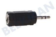 Easyfiks  Adaptador de enchufe Jack 2.5mm Macho - Hembra 3.5mm hembra adecuado para entre otros Adaptador de enchufe