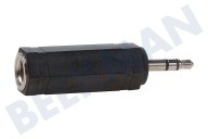 Easyfiks  Adaptador de enchufe Jack 3.5mm Macho - Hembra 6.3mm Mujer adecuado para entre otros Adaptador de enchufe