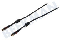 Masterfiks BMM506  Antena Cable Coaxial, IEC Masculino y Femenino, 1,5 metros, a la derecha adecuado para entre otros 1,5 metros, Triple blindado, 9.5mm con filtros, re