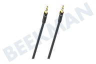 Oehlbach  D1C33180 Cable de audio estéreo Excellence, conector de 3,5 mm, 0,25 metros adecuado para entre otros Conectores chapados en oro, 0,25 metros