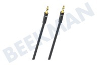 Oehlbach  D1C33181 Cable de audio estéreo Excellence, conector de 3,5 mm, 0,50 metros adecuado para entre otros Conectores bañados en oro, 0,50 metros