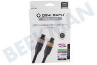 Oehlbach D1C33200  33200 Cable Excellence USB-C 3.1 de 1 metro adecuado para entre otros USB-C 3.1, 1 metro