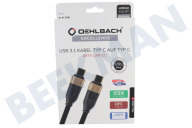 Oehlbach D1C33199  33199 Cable Excellence USB-C 3.1, 0,5 metros adecuado para entre otros USB-C 3.1, 0,5 metros