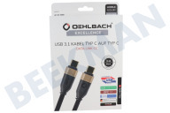 Oehlbach D1C33202  33202 Cable Excellence USB-C 3.1 de 3 metros adecuado para entre otros USB-C 3.1, 3 metros