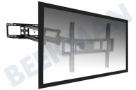 Ewent AC8355  Soporte de pared para TV Full Motion XL 37-70", 3 puntos de pivote adecuado para entre otros Tamaño de pantalla 37 a 70 pulgadas, 40 kg