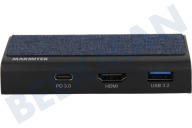Marmitek 25008476  Conecte el concentrador USB C 4 adecuado para entre otros USB-C a HDMI 2.0, USB 3.2, Internet de 1000 Mbps
