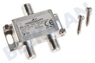 Hirschmann 695020472 VFC 2104  Coaxial Splitter adecuado para entre otros Adoptar cable, Ziggo adecuado Conector f divisor VFC 2104 adecuado para entre otros Adoptar cable, Ziggo adecuado