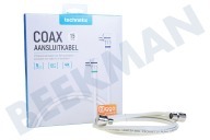 Technetix  11201510 Conexión de cable coaxial de 1,5 metros adecuado para entre otros 4K Ultra HD
