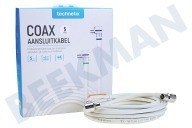 Technetix  11201530 Conexión coaxial cable 5m adecuado para entre otros 4K Ultra HD