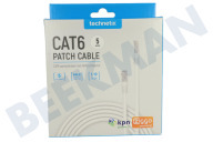 Technetix 11201701 CAT6-5M-SHOP  Cable de conexión UTP CAT6 RJ45 5 metros adecuado para entre otros Velocidades de 10Gbps