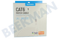 Technetix 11201703 CAT6-15M-SHOP  Cable de conexión UTP CAT6 RJ45 15 metros adecuado para entre otros Velocidades de 10Gbps