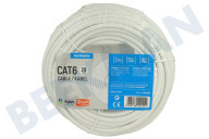 Technetix 19012494  CAT6-IH-20M Cable de instalación Cat6 Blanco 20 metros adecuado para entre otros Velocidades de 10Gbps