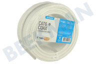 Technetix 19012509  CAT6/C18-20M Cable de instalación Cat6 + Coaxial 20 metros adecuado para entre otros Velocidades de 10Gbps