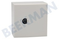 Hirschmann 695020783  EDC2000 C Enchufe de pared coaxial modular adecuado para entre otros Incluye placa de cubierta blanca y borde de montaje
