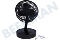 Benson 014539  Turbina adecuado para entre otros Recargable, plegable, negro Telescópico adecuado para entre otros Recargable, plegable, negro