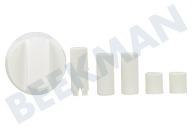 Universeel Horno-Microondas Botón adecuado para entre otros Incl. 3 adaptadores De horno, estufa, vitrocerámica blanca. adecuado para entre otros Incl. 3 adaptadores