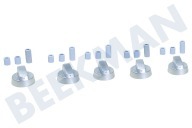 Universeel Horno-Microondas Botón adecuado para entre otros Incl. adaptadores De horno, estufa, vitrocerámica plateada. adecuado para entre otros Incl. adaptadores