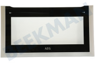 AEG 140052748013 Horno-Microondas Vidrio de la puerta Exterior adecuado para entre otros KME861000M, KMS761000M