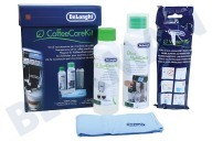 DeLonghi 5513283501  Set de limpieza adecuado para entre otros Cafeteras espresso Descalcificador, filtro de agua y limpiador adecuado para entre otros Cafeteras espresso