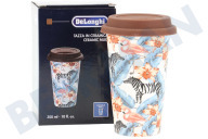 DeLonghi 5513284511 DLSC067 Cafetera automática Termo taza adecuado para entre otros Animales, 300ml Taza de cerámica con doble pared. adecuado para entre otros Animales, 300ml
