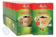 Melitta  6626822 Melitta filtros de café 1x2 adecuado para entre otros Optima temporizador, solo 5 Linea Unica