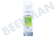 Philips HX6062/10  Set cepillo de dientes adecuado para entre otros Sonicare W2 Cabezales de cepillo Optimal White, 2 piezas adecuado para entre otros Sonicare