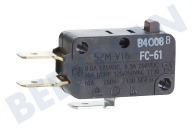Whirlpool 480120100814 Horno-Microondas Micro switch adecuado para entre otros AMW742, AMW712, VT265 Interruptor, 3 contactos adecuado para entre otros AMW742, AMW712, VT265