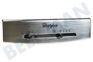 Whirlpool 481231048209 Campana extractora Panel de control adecuado para entre otros AKR646, AKR400, AKR934 Incluye botones adecuado para entre otros AKR646, AKR400, AKR934