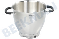 Kenwood AW37575001 Máquina de cocina 37575 Tazón para mezclar Chef de acero inoxidable adecuado para entre otros KM070, KM080