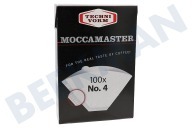 Moccamaster 85022  Filtro Filtro de café N0.4, 100 piezas