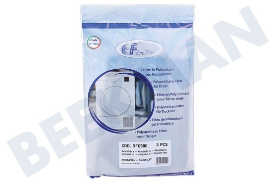 Eurofilter Secadora Filtro espuma para intercambiador de calor, 3 piezas