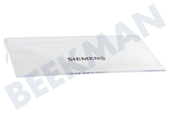Siemens Refrigerador 498929, 00498929 Válvula Del compartimento para mantequilla transparente a la derecha, 193x100mm