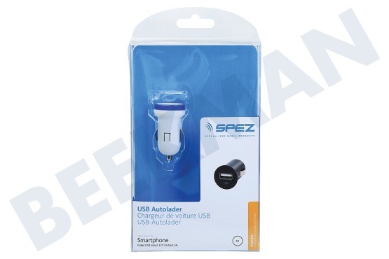Advance  Cargador de coche USB Pequeño, 5 voltios, 1 A, blanco