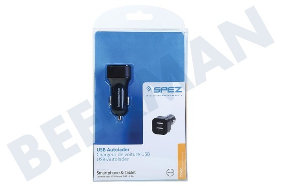 Spez  Cargador de coche Duo USB 2.4A + 2.4A