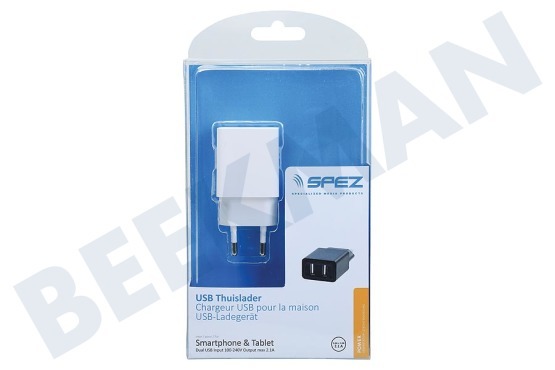 Spez  Dual USB Home Charger 2.1A, Blanco