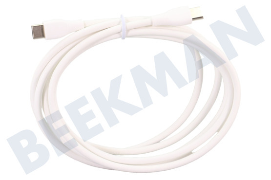 Universeel  Cable USB adecuado para Universeel USB Tipo C macho a USB Tipo C macho, blanco, 1,8 metros